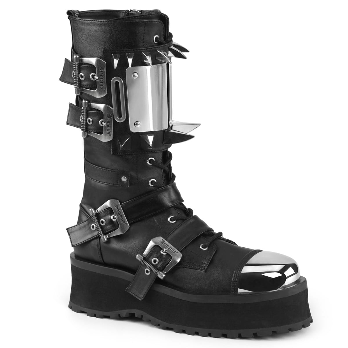 DemoniaCult GRAVEDIGGER-250 Unisex Stiefel Schwarz