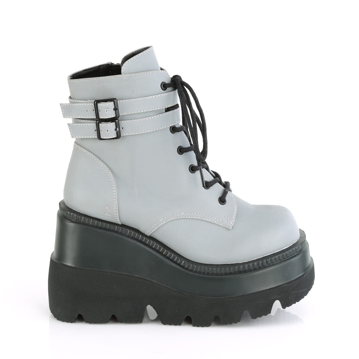 DemoniaCult SHAKER-52 Damen Stiefelette Grau  EU 36