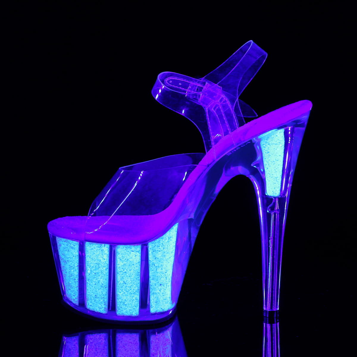 Pleaser ADORE-708UVG Damen Sandale Transparent  EU 36