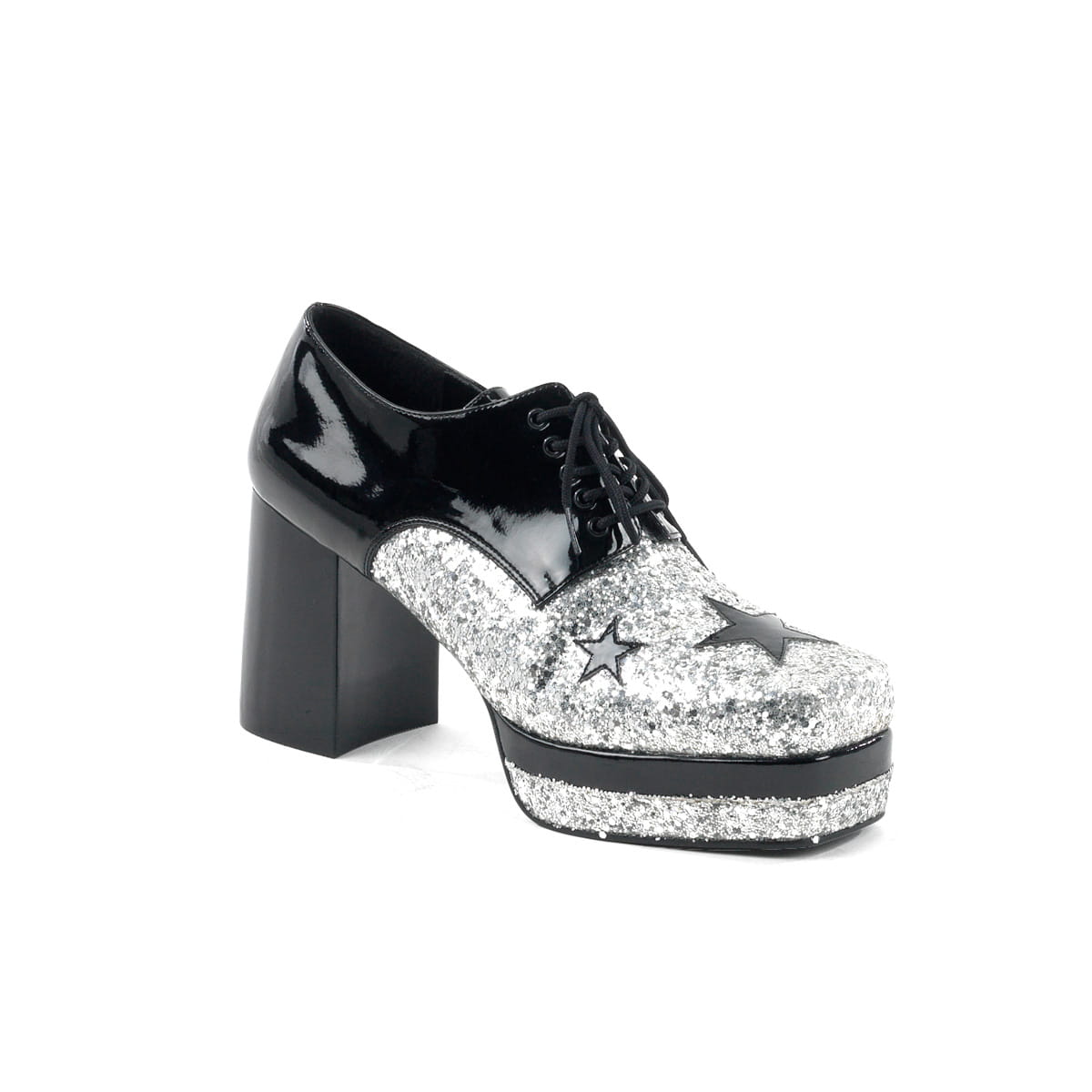 Funtasma GLAMROCK-02 Herren Halbschuh Schwarz Silber EU 40-41