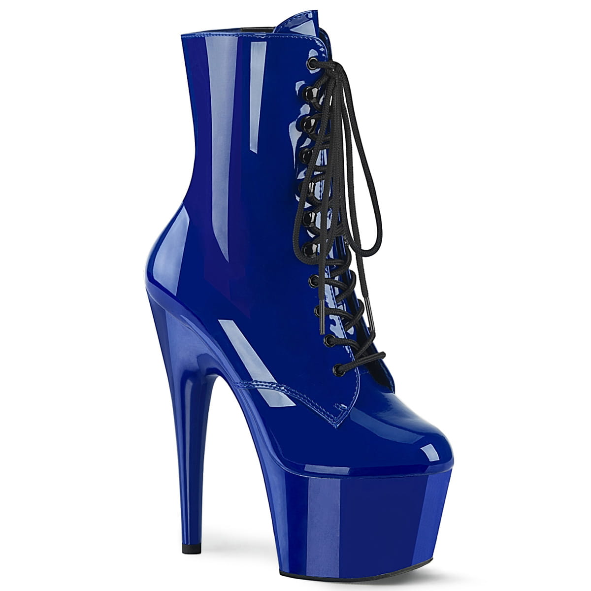 Pleaser ADORE-1020 Damen Stiefelette Blau Lack EU 40