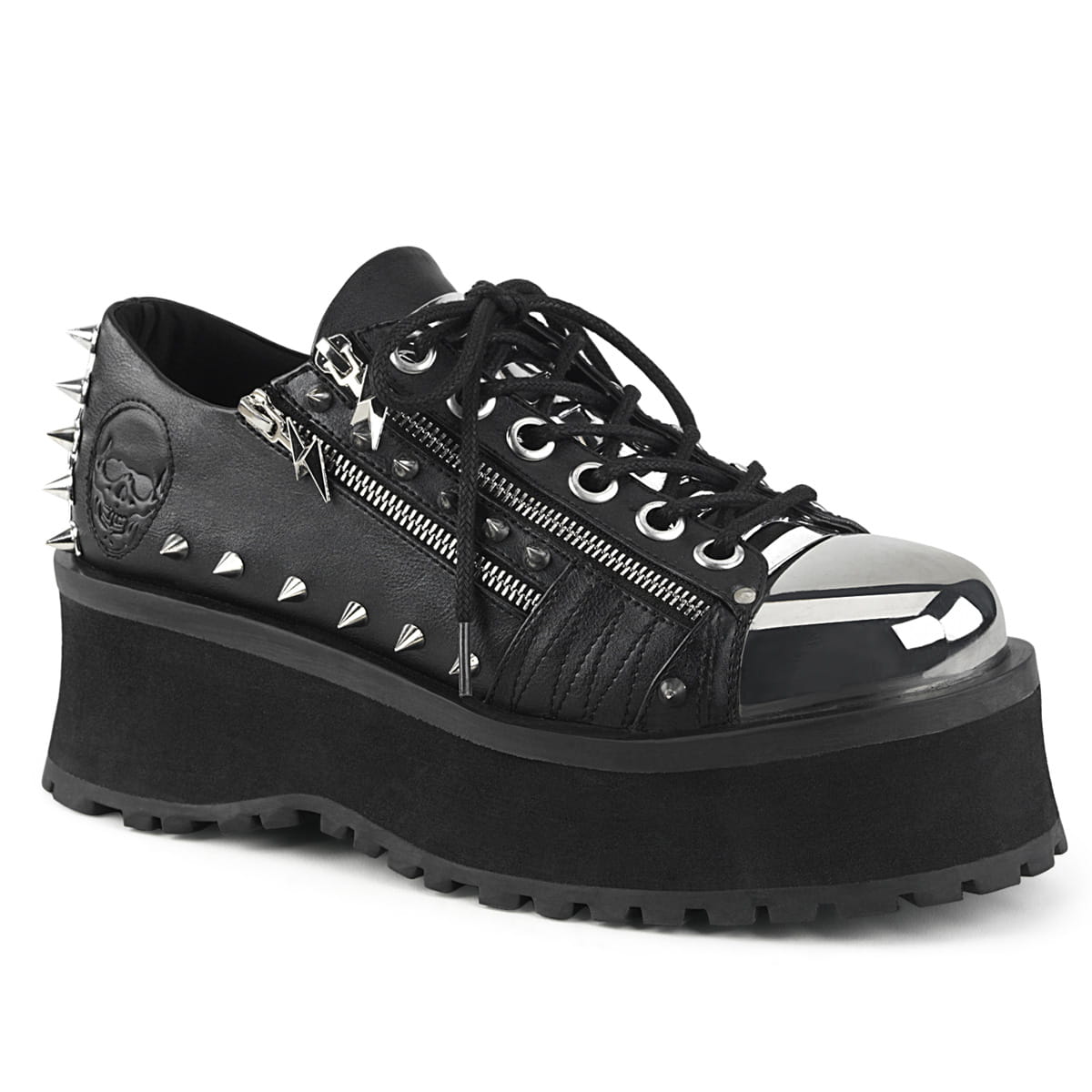 DemoniaCult GRAVEDIGGER-04 Unisex Halbschuh Schwarz EU 44
