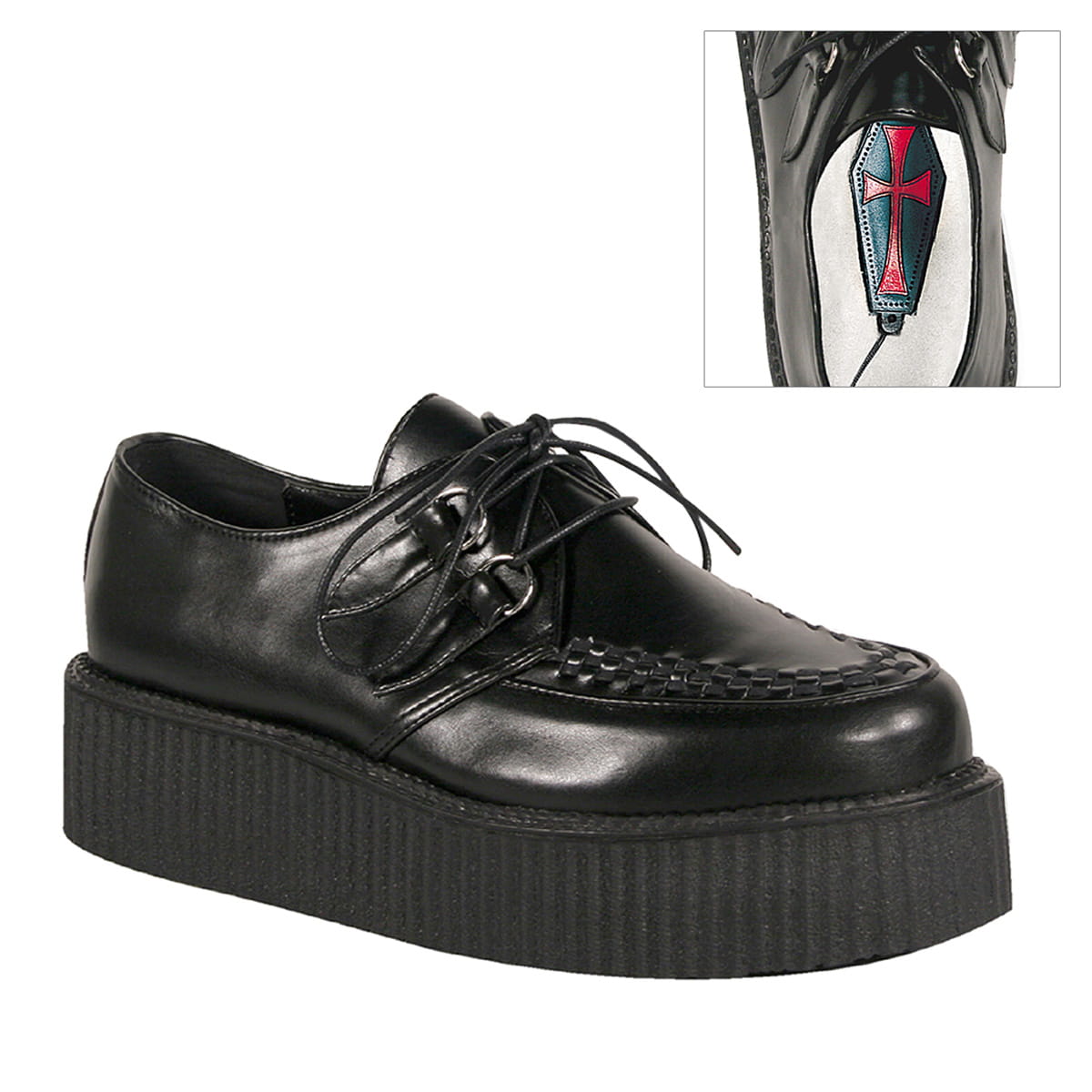 DemoniaCult V-CREEPER-502 Unisex Creeper Schwarz  EU 40