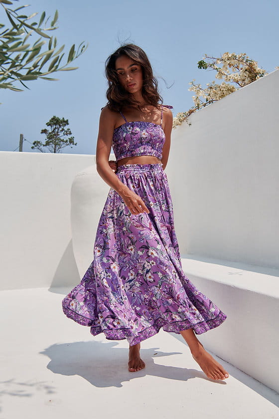 JAASE Rhodium Print Vela Rock Violett – Stylischer Rock für jeden Anlass -  XS, Kleid, Abendkleid, Formelle Kleidung, Strandmode, Person, Kleid, Abendkleid, Formelle Kleidung, Strandmode, Person, Kleid, Abendkleid, Formelle Kleidung, Strandmode, Person, K