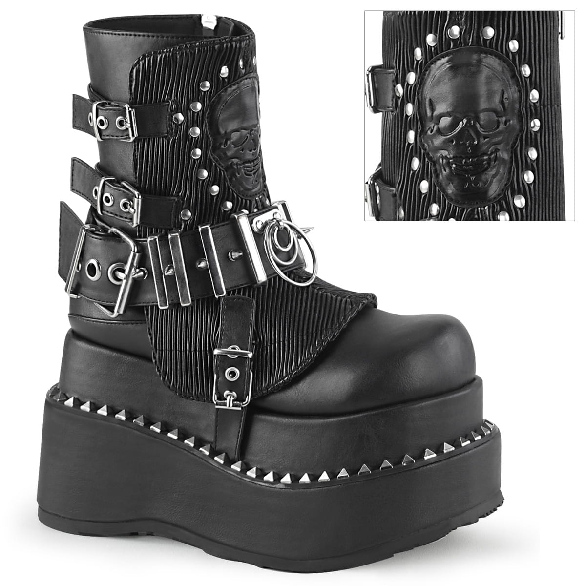 DemoniaCult BEAR-150 Damen Stiefelette Schwarz  EU 38