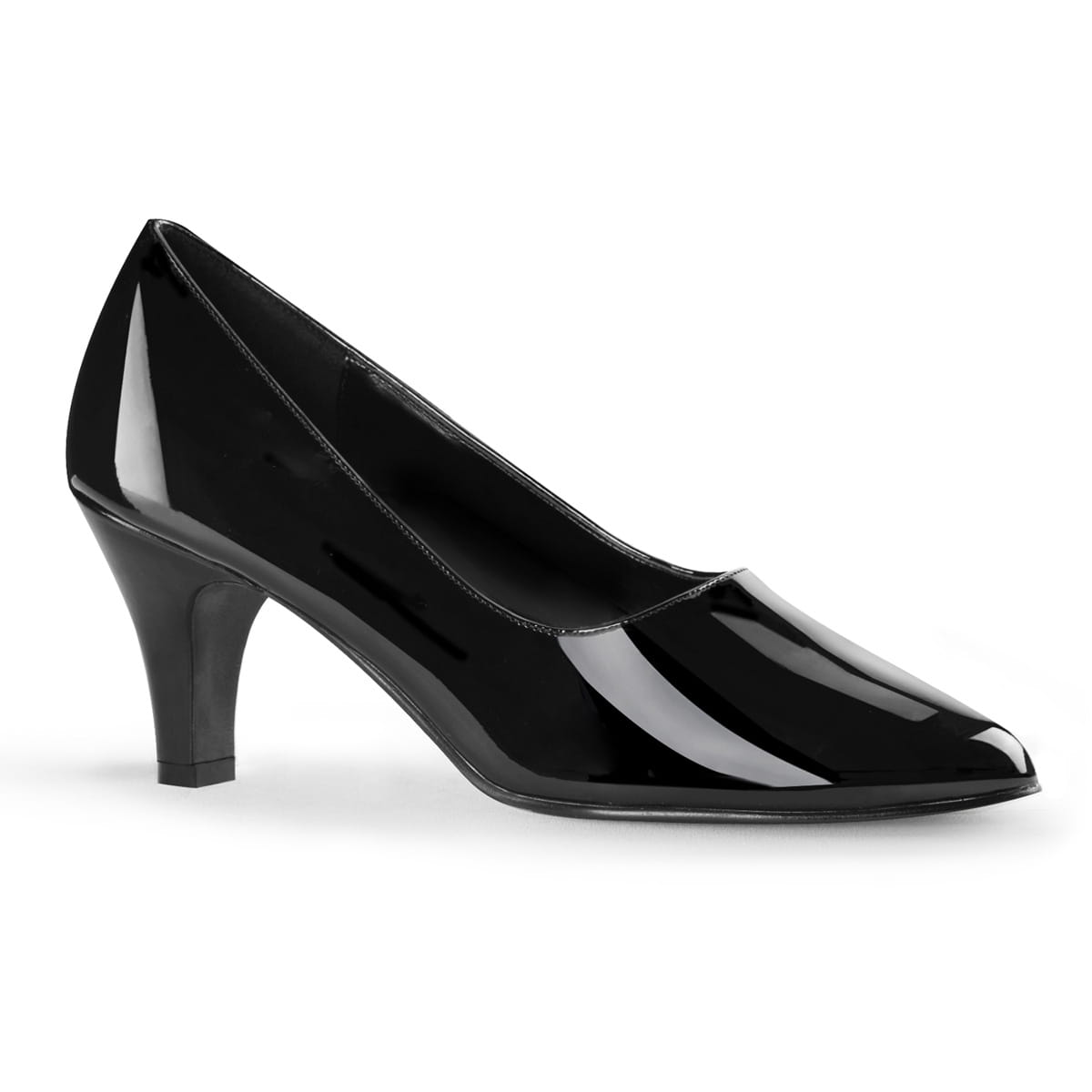Pleaser Pink Label DIVINE-420 Damen Pumps Schwarz Lack EU 39
