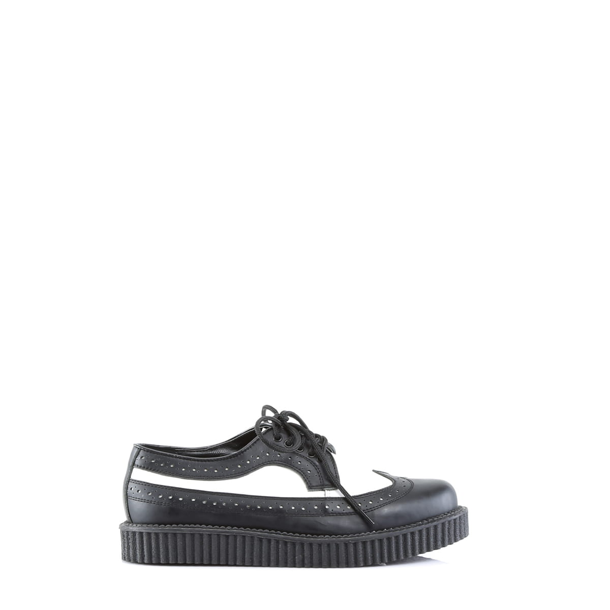 DemoniaCult CREEPER-608 Unisex Creeper Schwarz Weiß EU 40