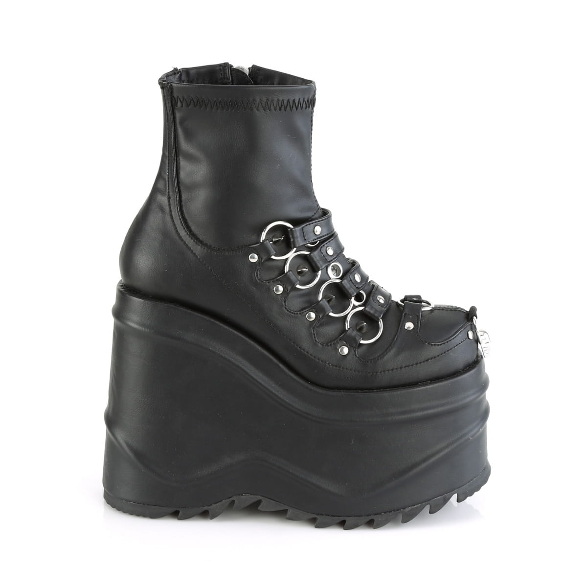 DemoniaCult WAVE-110 Damen Stiefelette Schwarz  EU 42