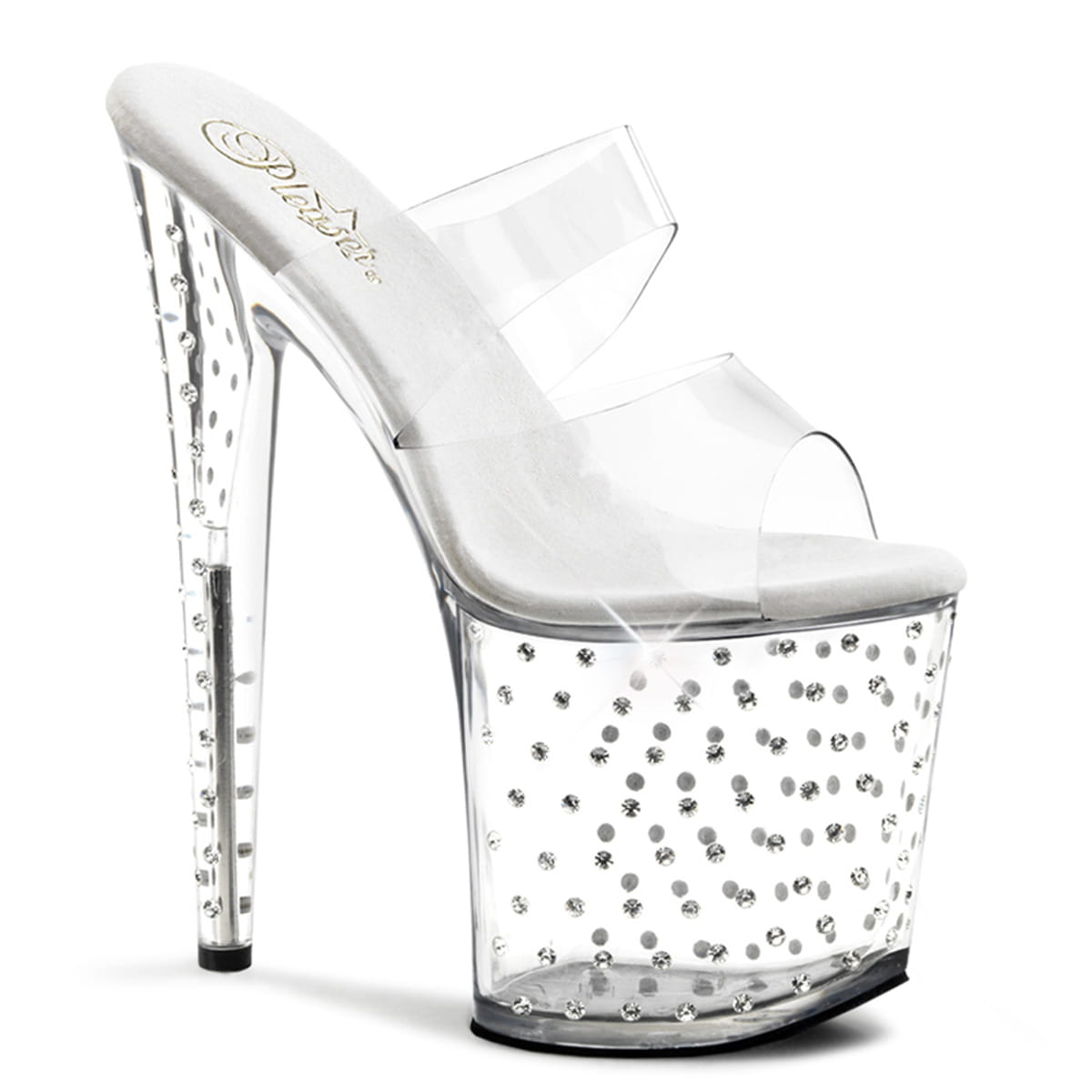 Pleaser STARDUST-802 Damen Slipper Transparent EU 37