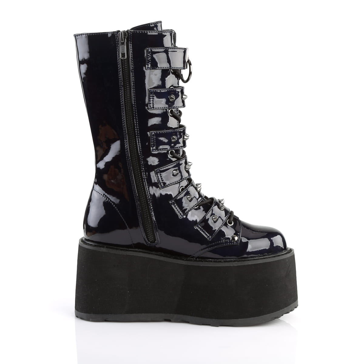 DemoniaCult DAMNED-225 Damen Stiefel Schwarz Holo EU 41