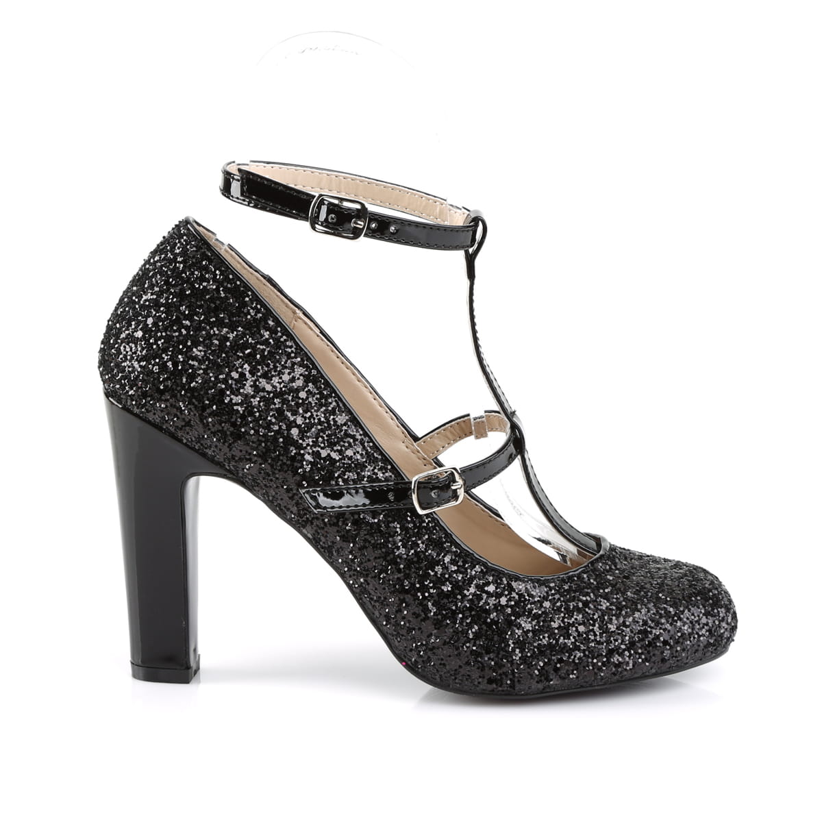 Pleaser Pink Label QUEEN-01 Damen Pumps Schwarz  EU 46