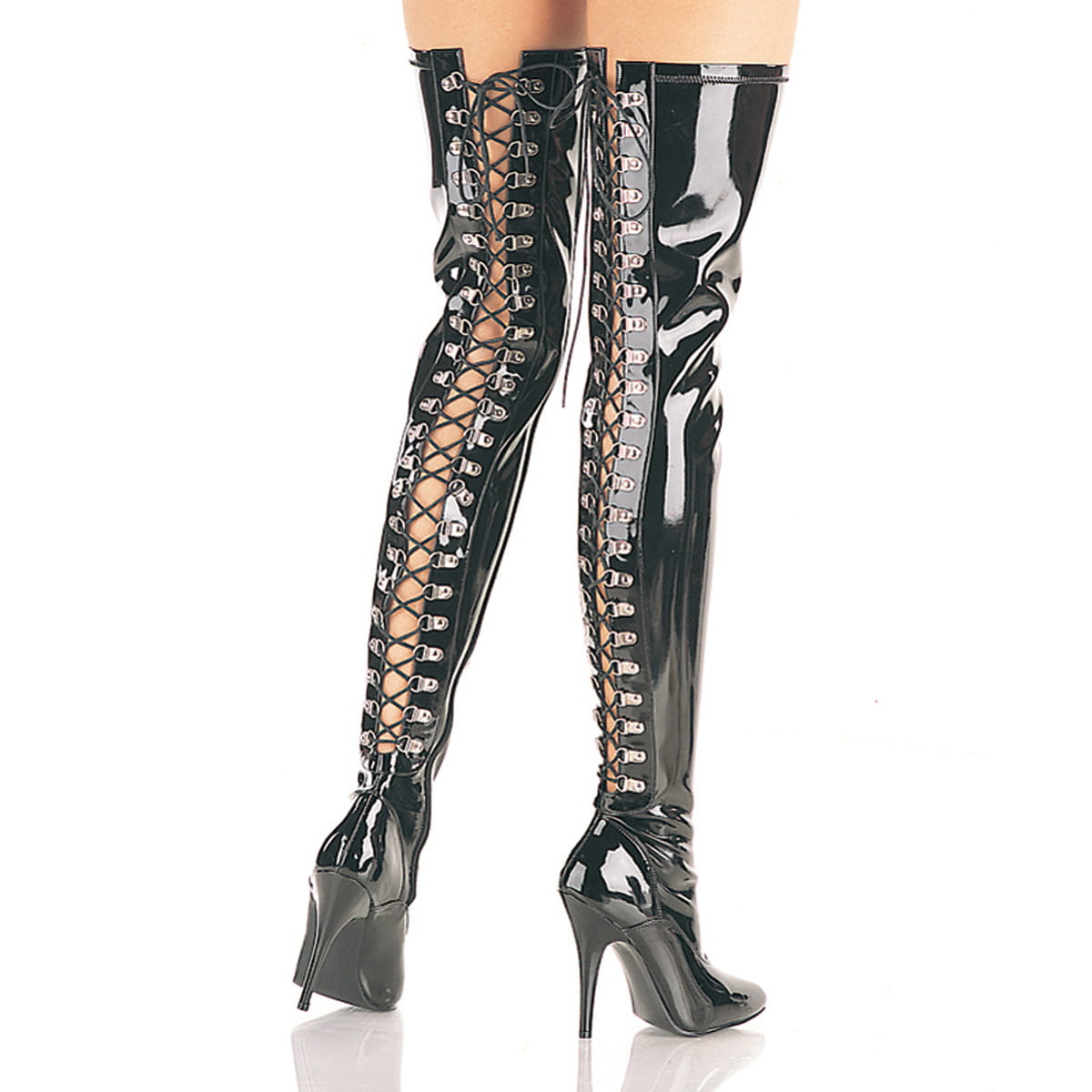 Pleaser SEDUCE-3063 Damen Stiefel Schwarz
