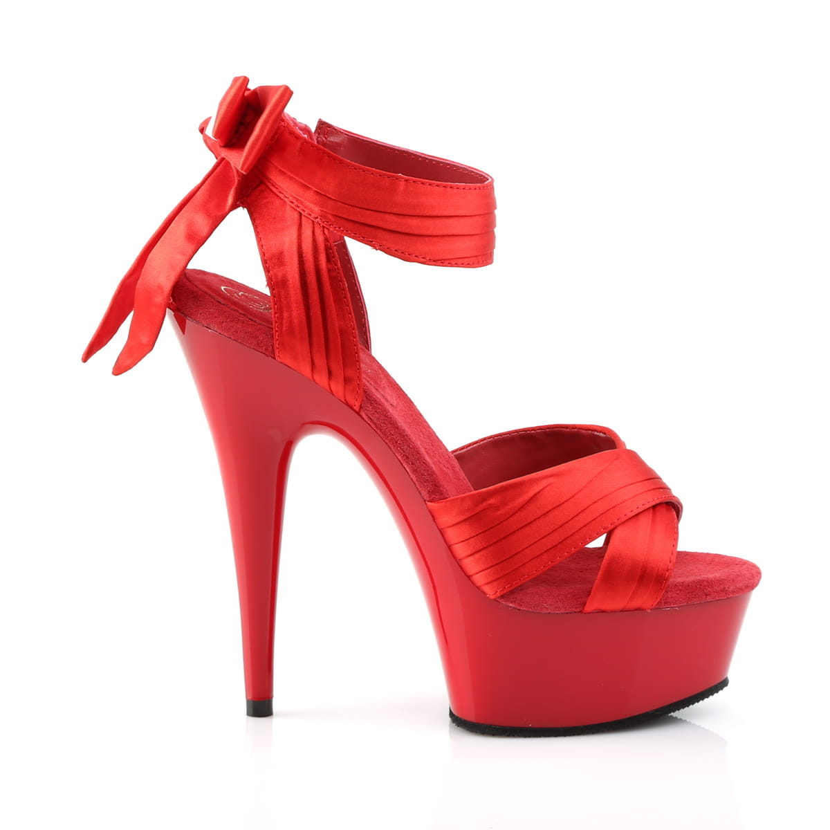 Pleaser DELIGHT-668 Damen Sandale Rot  EU 43