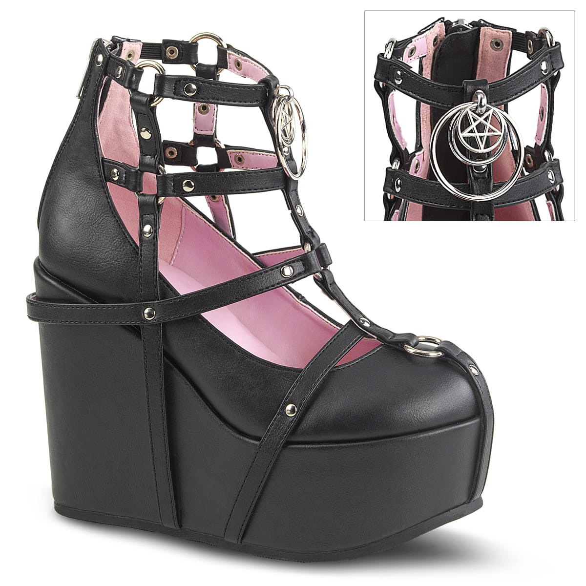 DemoniaCult POISON-25-1 Damen Stiefelette Schwarz