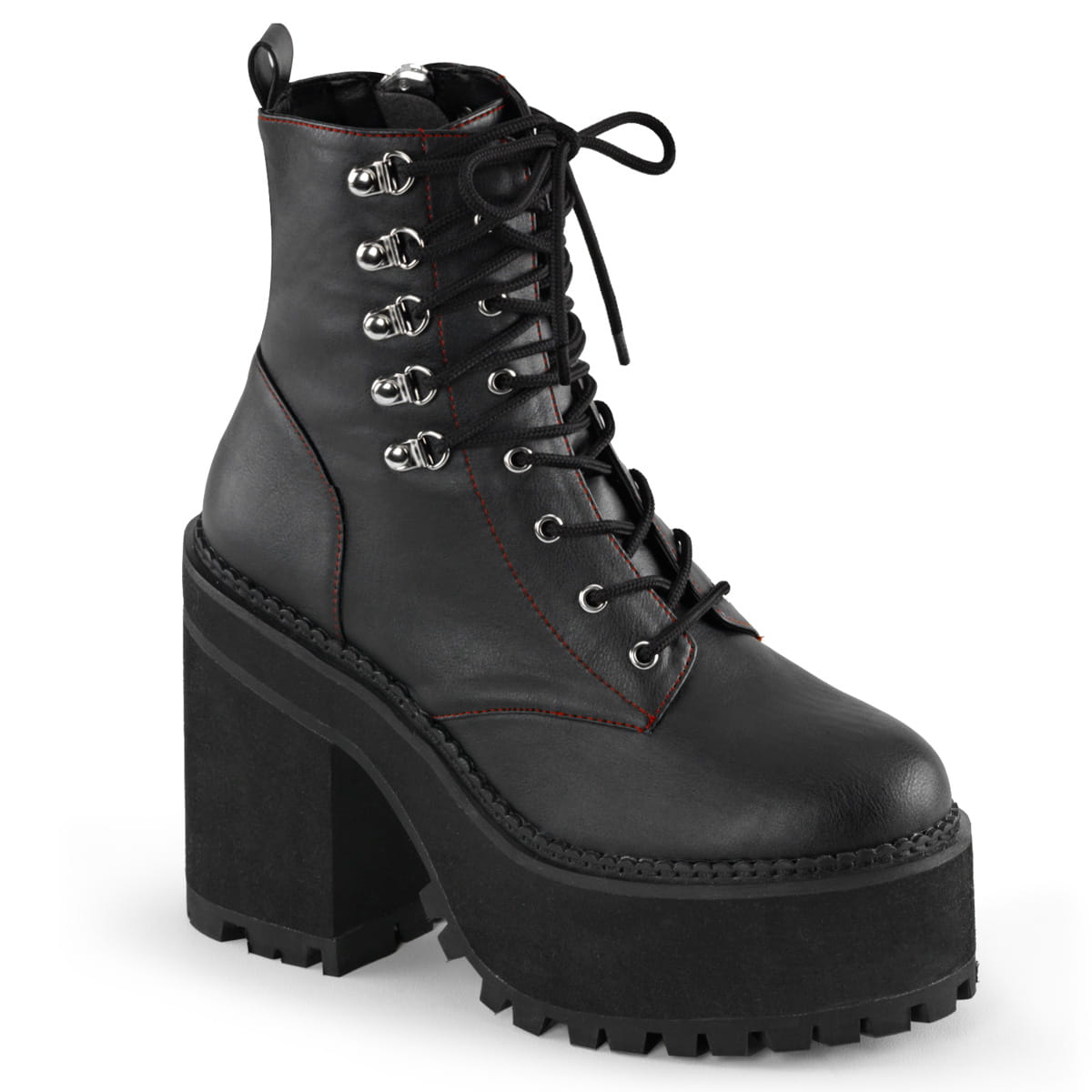 DemoniaCult ASSAULT-100 Damen Stiefelette Schwarz