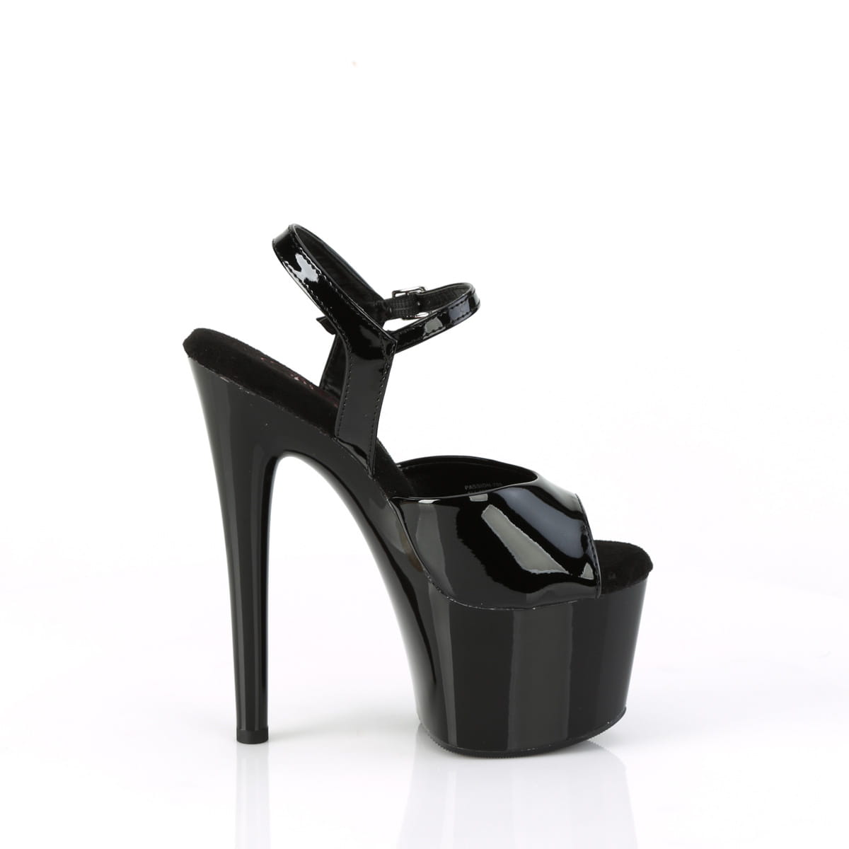 Pleaser PASSION-709 Damen Sandale Schwarz Glanz EU 39