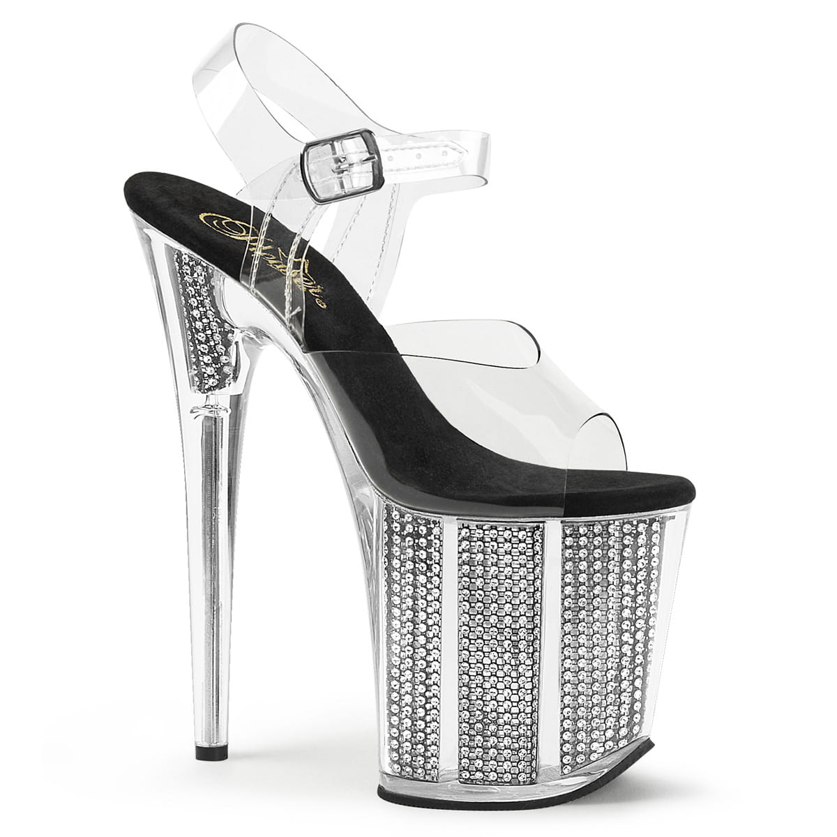 Pleaser FLAMINGO-808SRS Damen Sandale Transparent