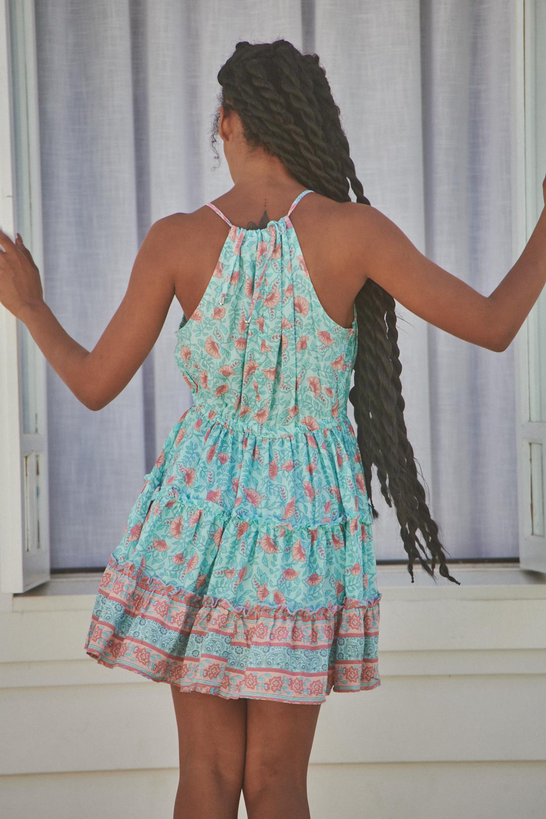 JAASE Pegaso Print Mini Kleid Blau - Strandkleid für den Sommer -  XS, Bekleidung, Kleid, Person, Strandmode, Modisch, Bekleidung, Kleid, Person, Strandmode, Modisch, Bekleidung, Kleid, Person, Strandmode, Modisch, Bekleidung, Kleid, Person, Strandmode, M