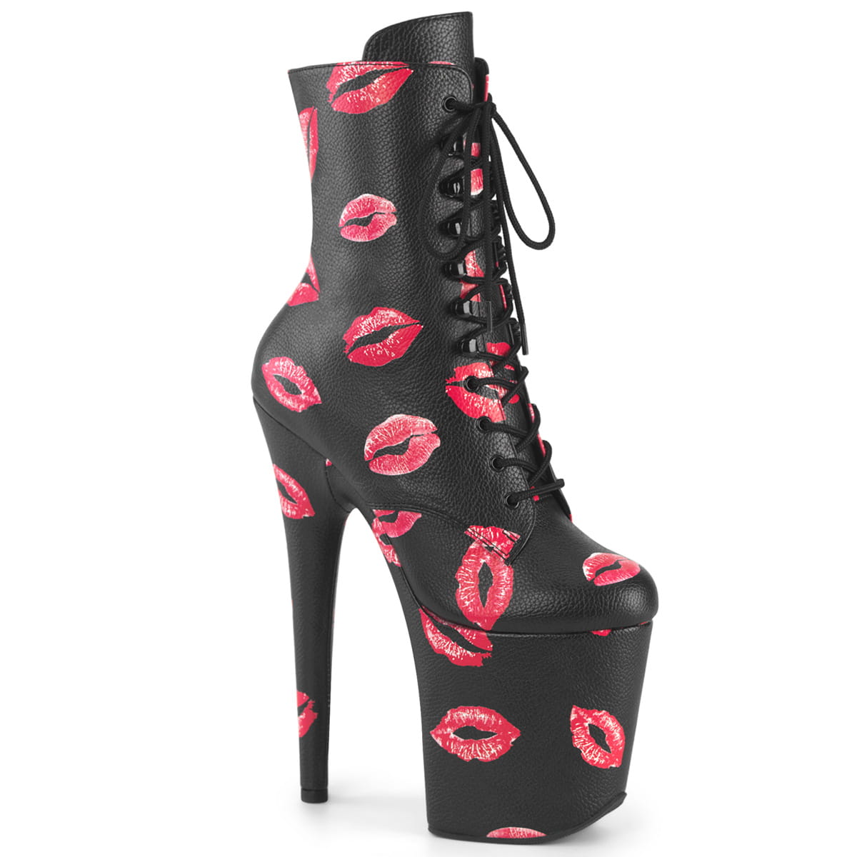 Pleaser FLAMINGO-1020KISSES Damen Stiefelette Schwarz  EU 35