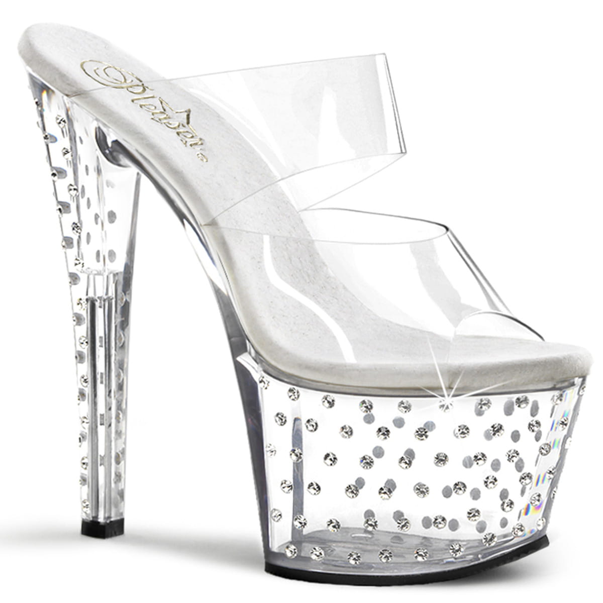 Pleaser STARDUST-702 Damen Slipper Transparent EU 36