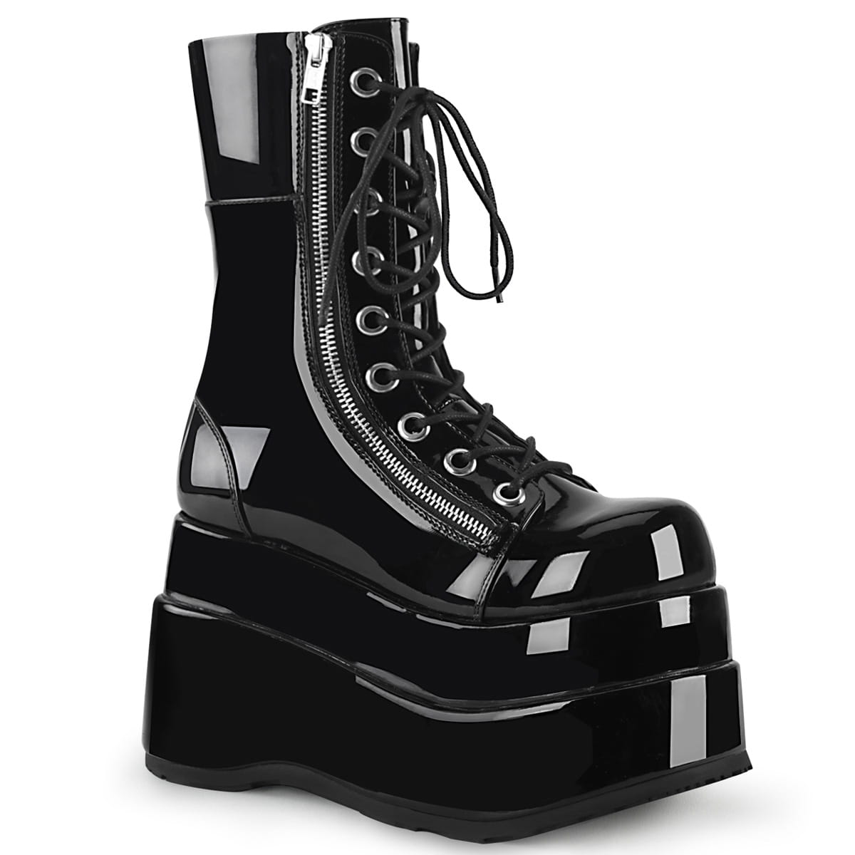 DemoniaCult BEAR-265 Damen Stiefel Schwarz Lack EU 36