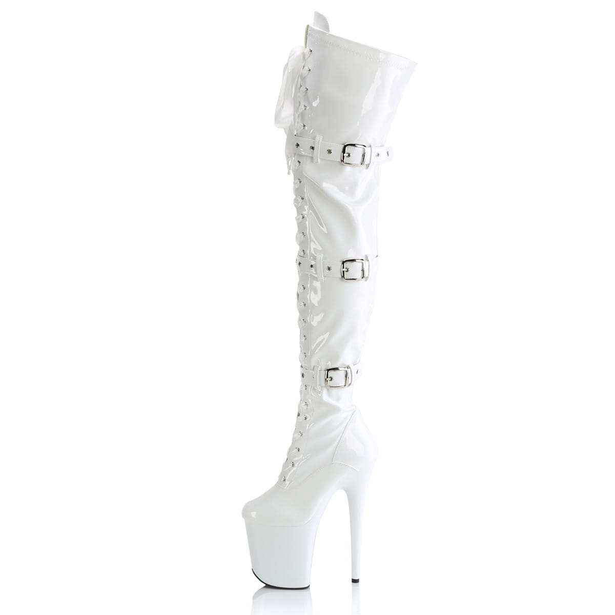 Pleaser FLAMINGO-3028 Damen Stiefel Weiß  EU 42