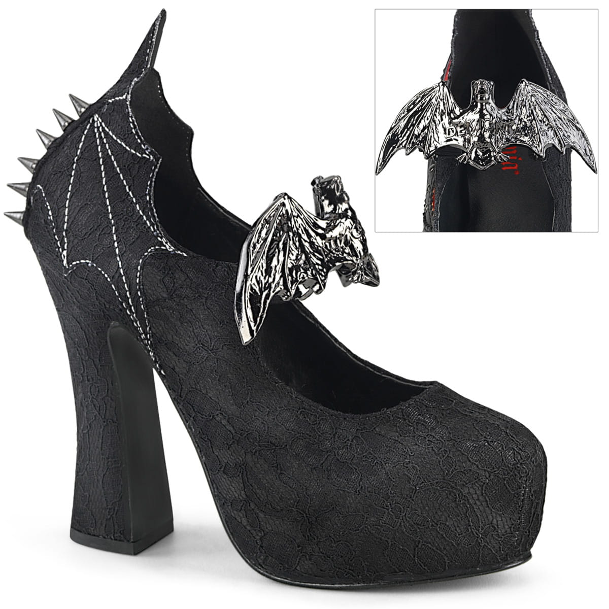DemoniaCult DEMON-18 Damen Pumps Schwarz  EU 37