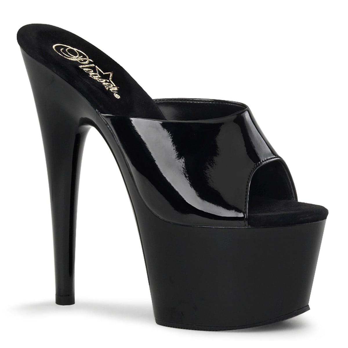 Pleaser ADORE-701 Damen Slipper Schwarz Lack EU 38