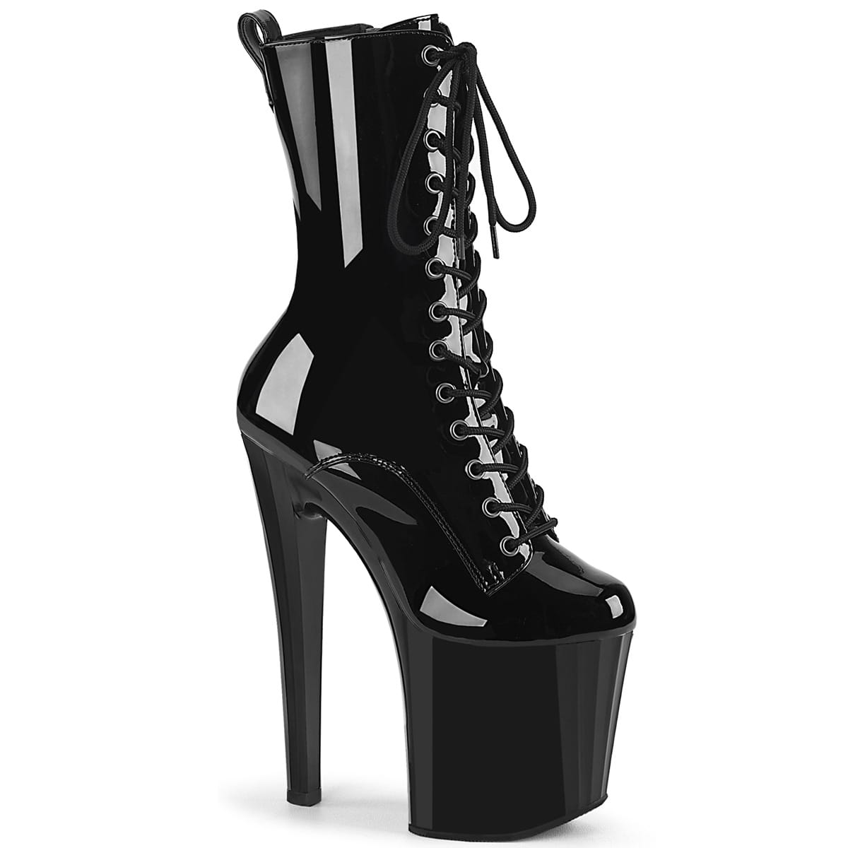 Pleaser ENCHANT-1040 Damen Stiefelette Schwarz Glanz EU 40