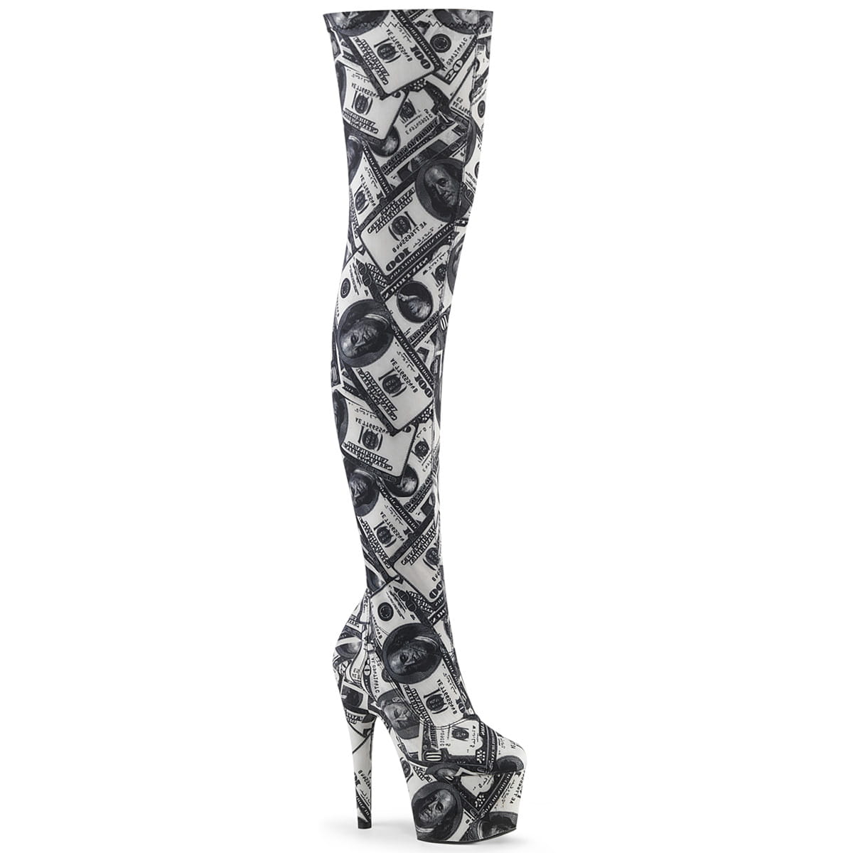 Pleaser ADORE-3000DP Damen Stiefel Weiß Schwarz EU 41