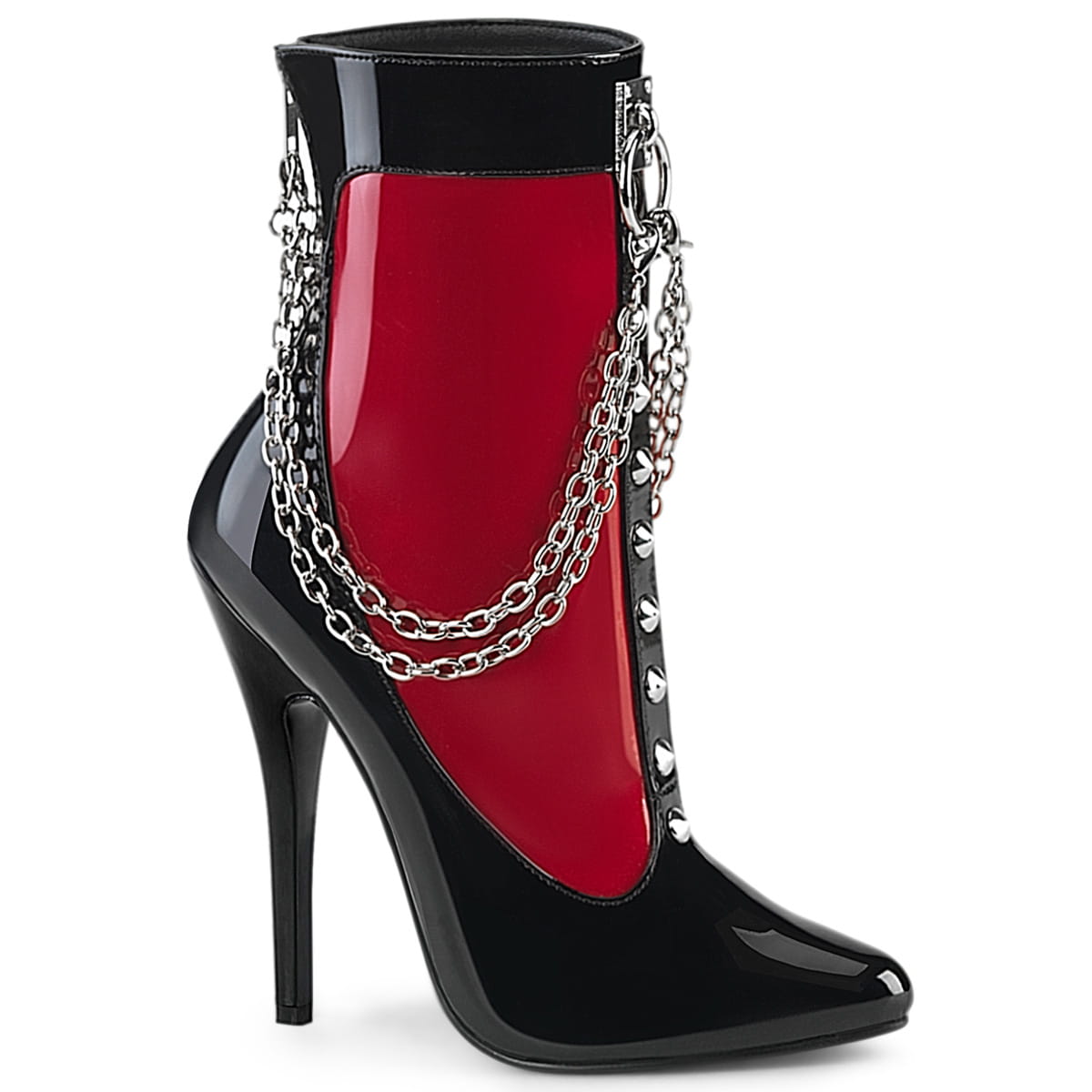 Devious DOMINA-1033 Damen Stiefelette Schwarz Rot EU 42