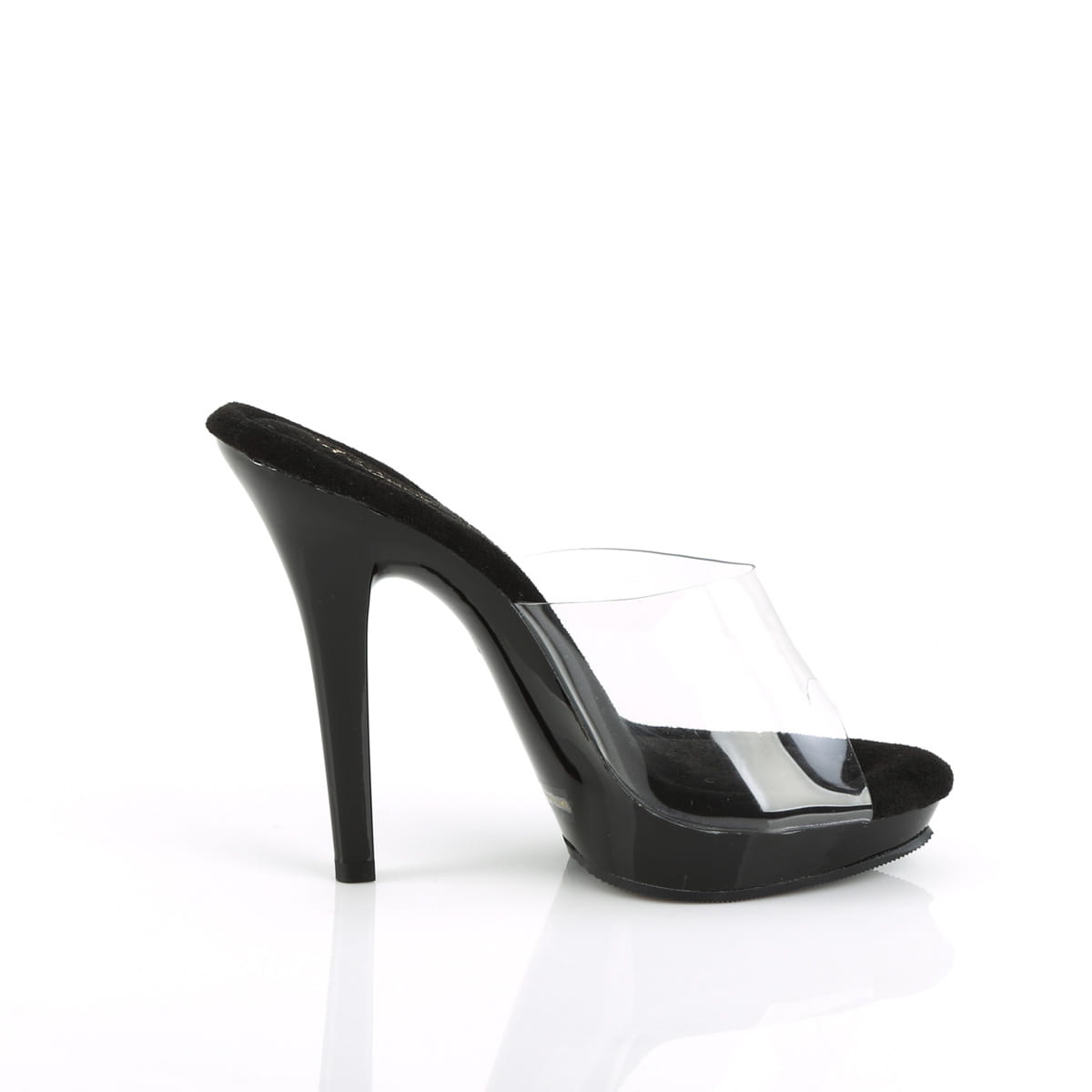 Fabulicious LIP-101 Damen Slipper Transparent Schwarz EU 42