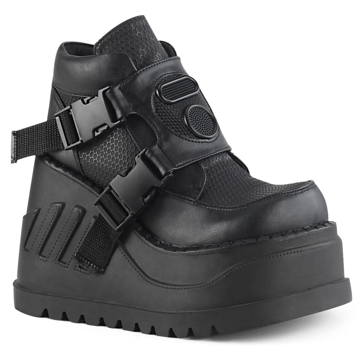 DemoniaCult STOMP-15 Damen Stiefelette Schwarz