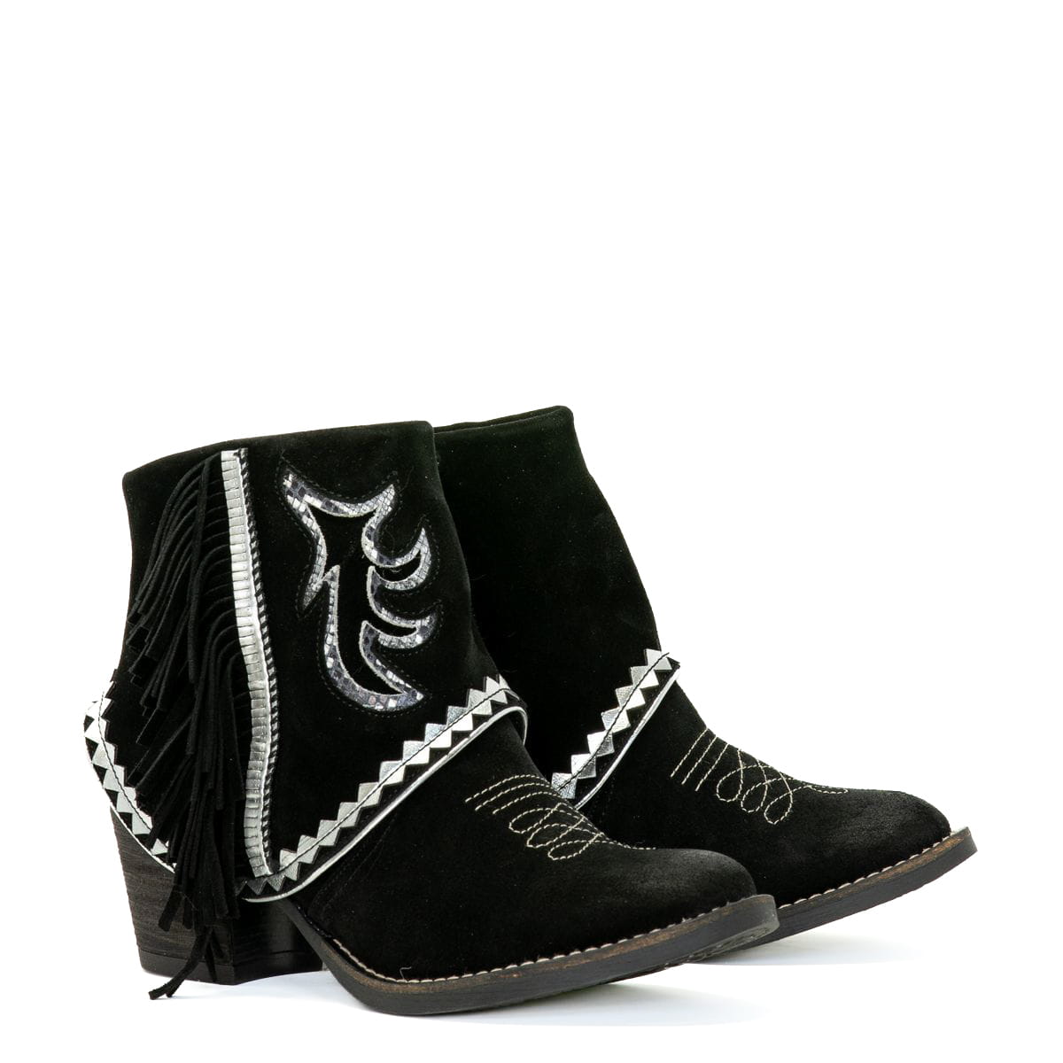 NEMONIC Boho Wildleder Fransen Booties Ante Negro Schwarz Silber 2108 - 40, Bekleidung, Schuhwerk, Schuh, Bekleidung, Schuhwerk, Schuh, Bekleidung, Schuhwerk, Schuh, Bekleidung, Schuhwerk, Schuh, Bekleidung, Schuhwerk, Schuh