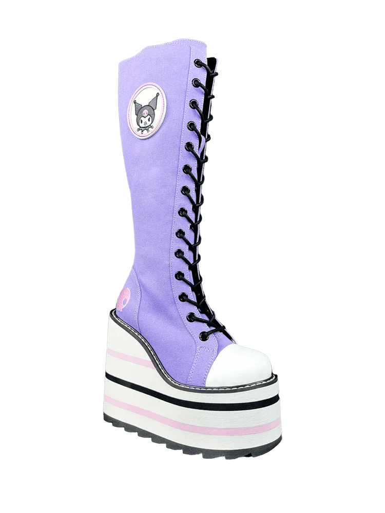 YRU Kuromi Plateau Boots Lavendel US8