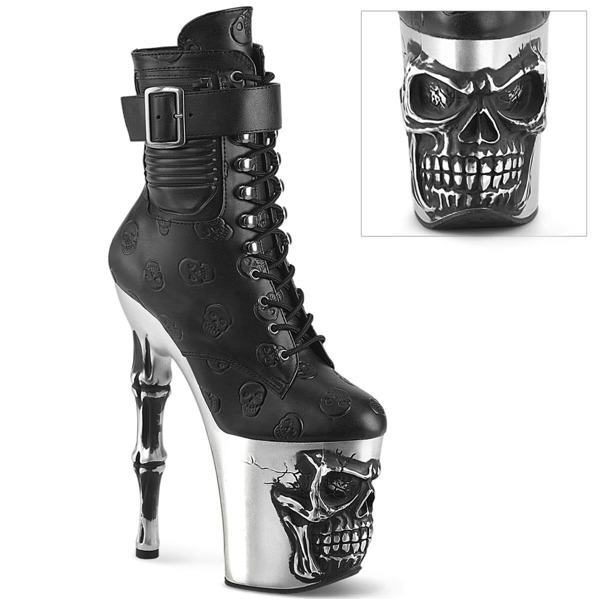 Pleaser RAPTURE-1020STR-02 Damen Stiefelette Schwarz  EU 37