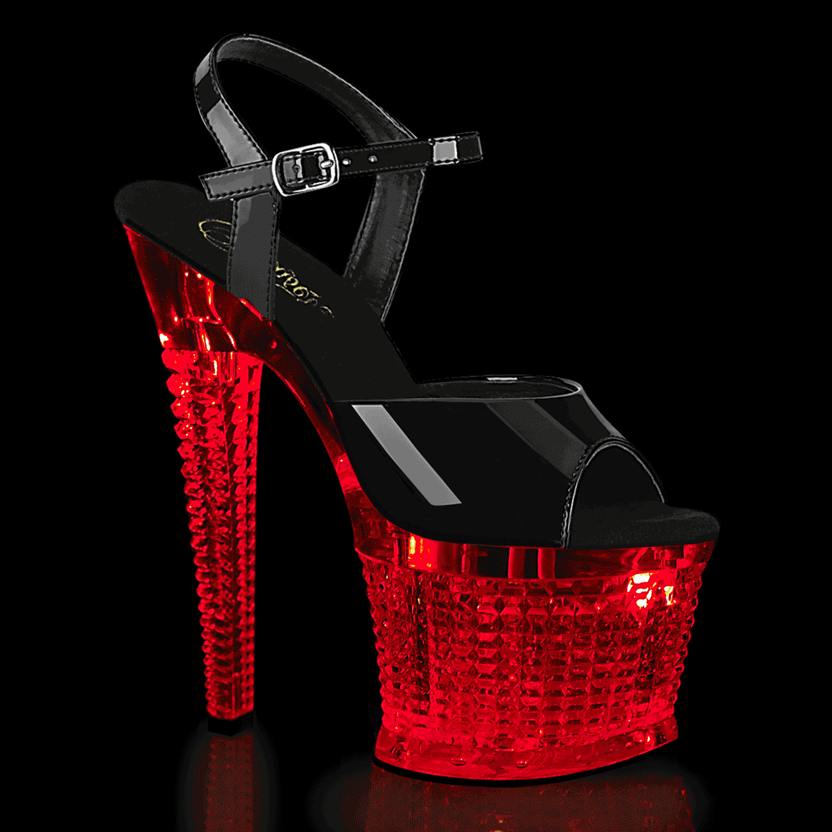 Pleaser FLASHDANCE-709SPEC Damen Sandale Schwarz