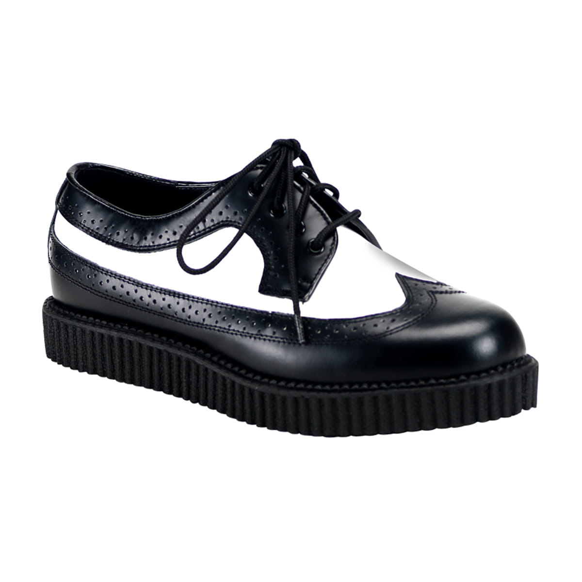 DemoniaCult CREEPER-608 Unisex Creeper Schwarz Weiß EU 40
