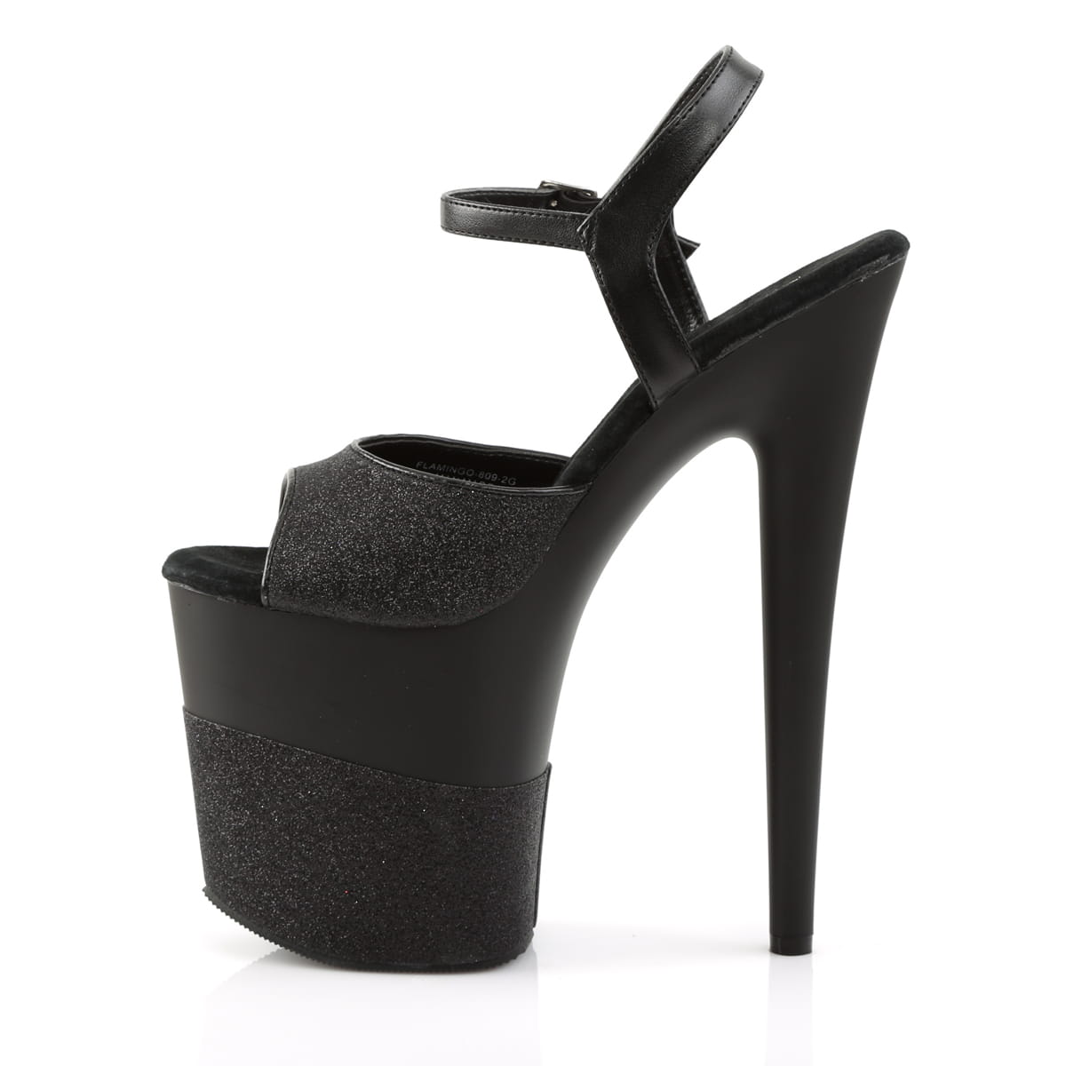 Pleaser FLAMINGO-809-2G Damen Sandale Schwarz  EU 40