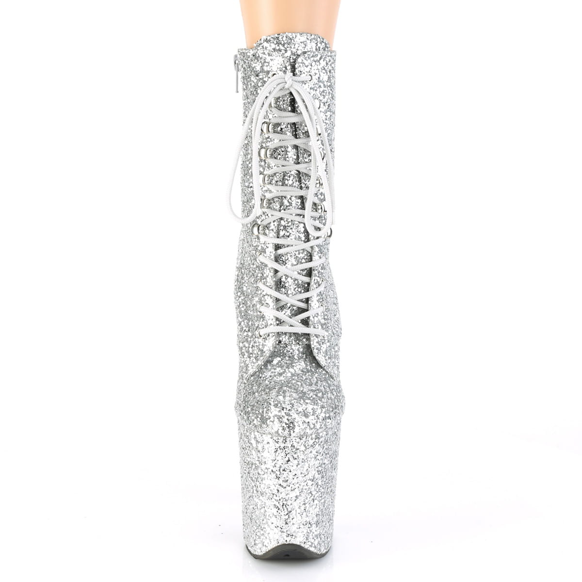 Pleaser FLAMINGO-1020GWR Damen Stiefelette Silber  EU 40