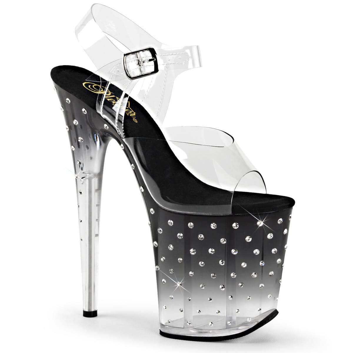 Pleaser STARDUST-808T Damen Sandale Transparent