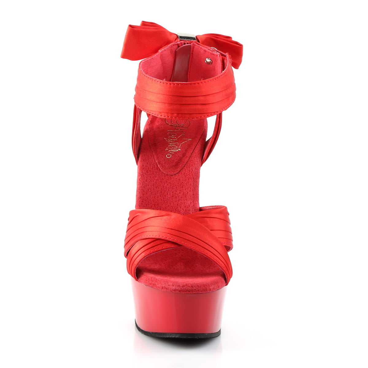 Pleaser DELIGHT-668 Damen Sandale Rot  EU 43