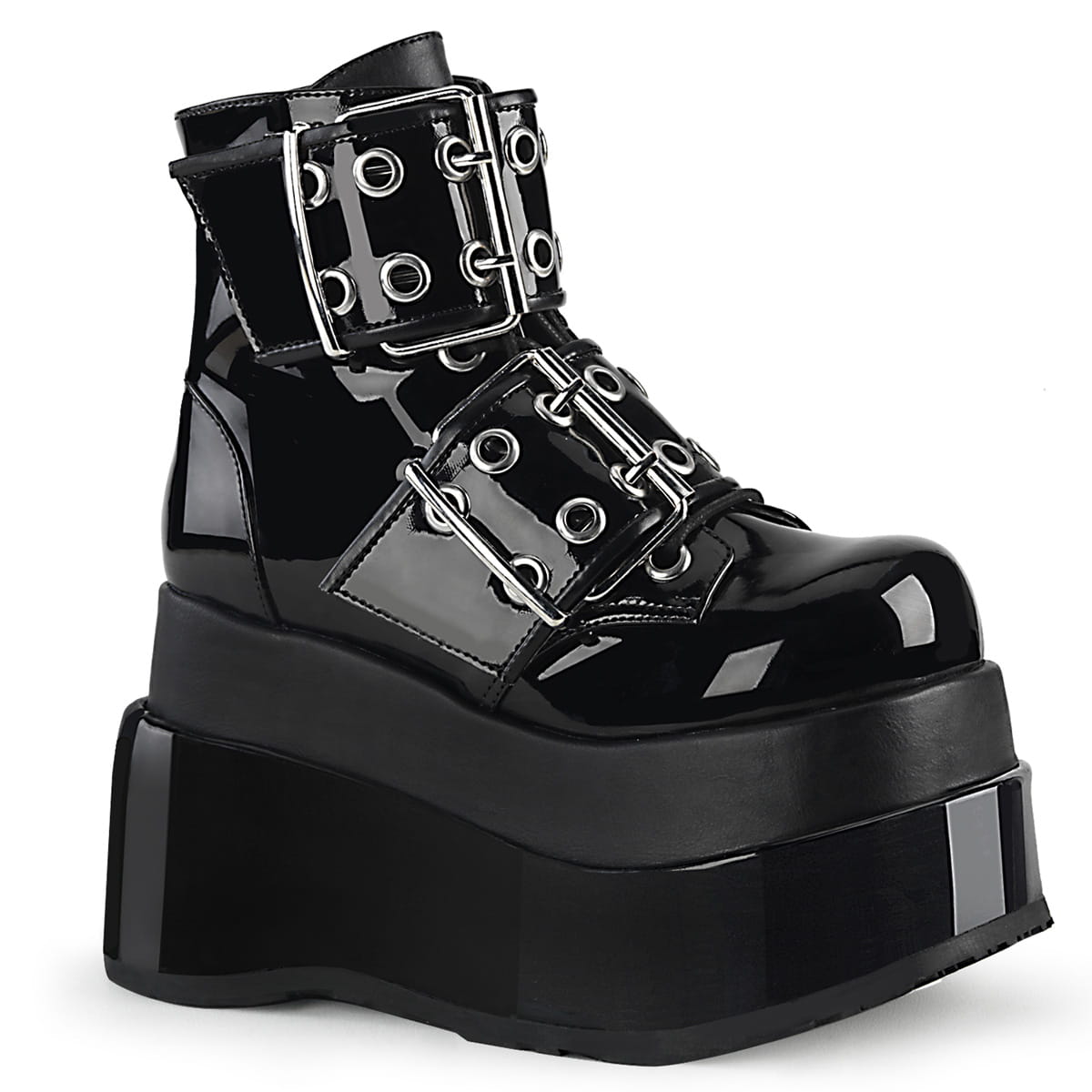 DemoniaCult BEAR-104 Damen Stiefelette Schwarz Lack EU 37