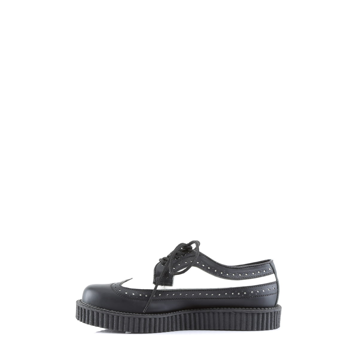 DemoniaCult CREEPER-608 Unisex Creeper Schwarz Weiß EU 40