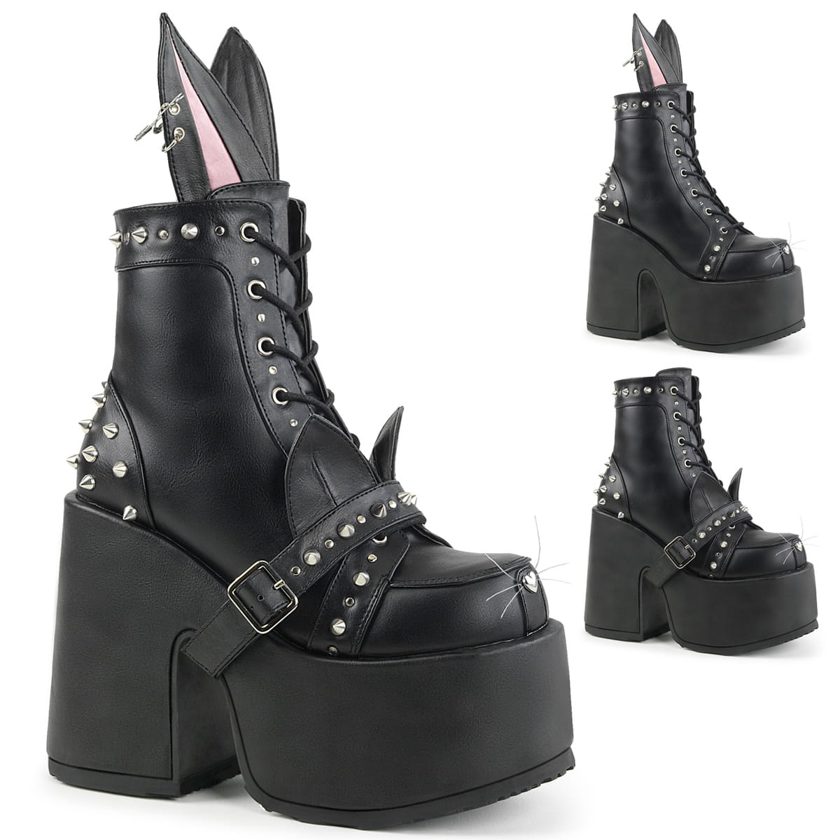 DemoniaCult CAMEL-202 Damen Stiefelette Schwarz
