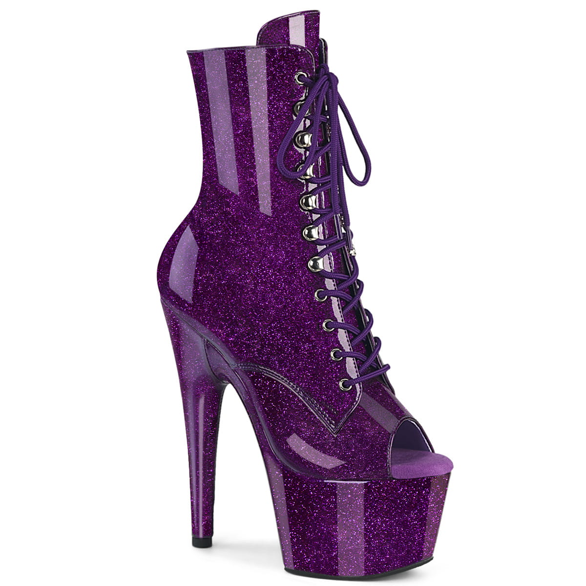 Pleaser ADORE-1021GP Damen Stiefelette Lila Lack EU 40
