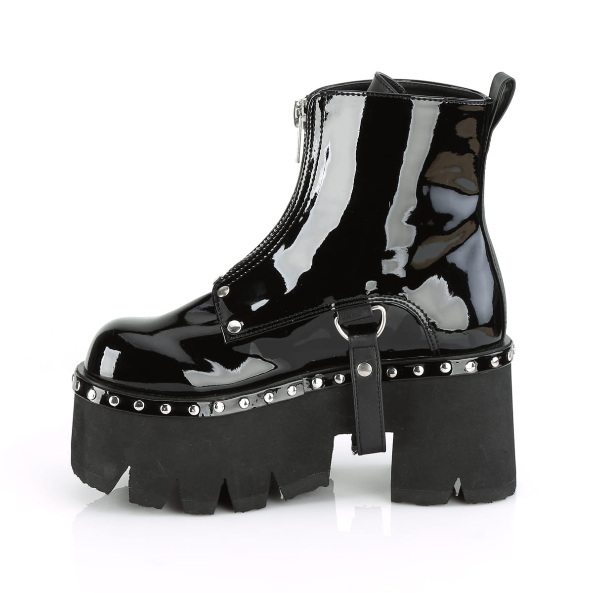 DemoniaCult ASHES-100 Damen Stiefelette Schwarz Lack EU 37