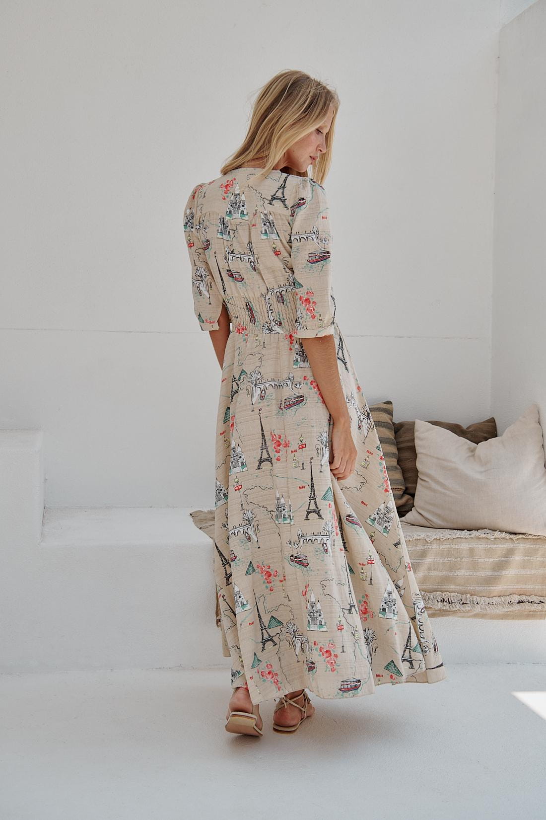 JAASE Je e'aime Druck Indiana Maxi Kleid in Elfenbein – Stylish & bequem -  XS, Kleid, Erwachsener, Weiblich, Person, Frau, Kleid, Erwachsener, Weiblich, Person, Frau, Kleid, Erwachsener, Weiblich, Person, Frau, Kleid, Erwachsener, Weiblich, Person, Frau,