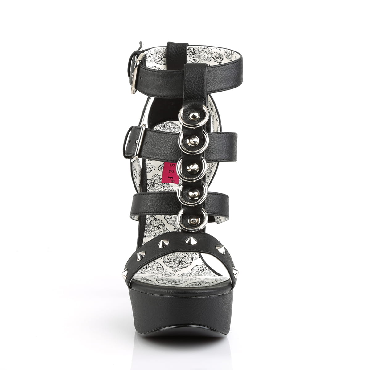 Pleaser Pink Label TEEZE-42W Unisex Sandale Schwarz  EU 44