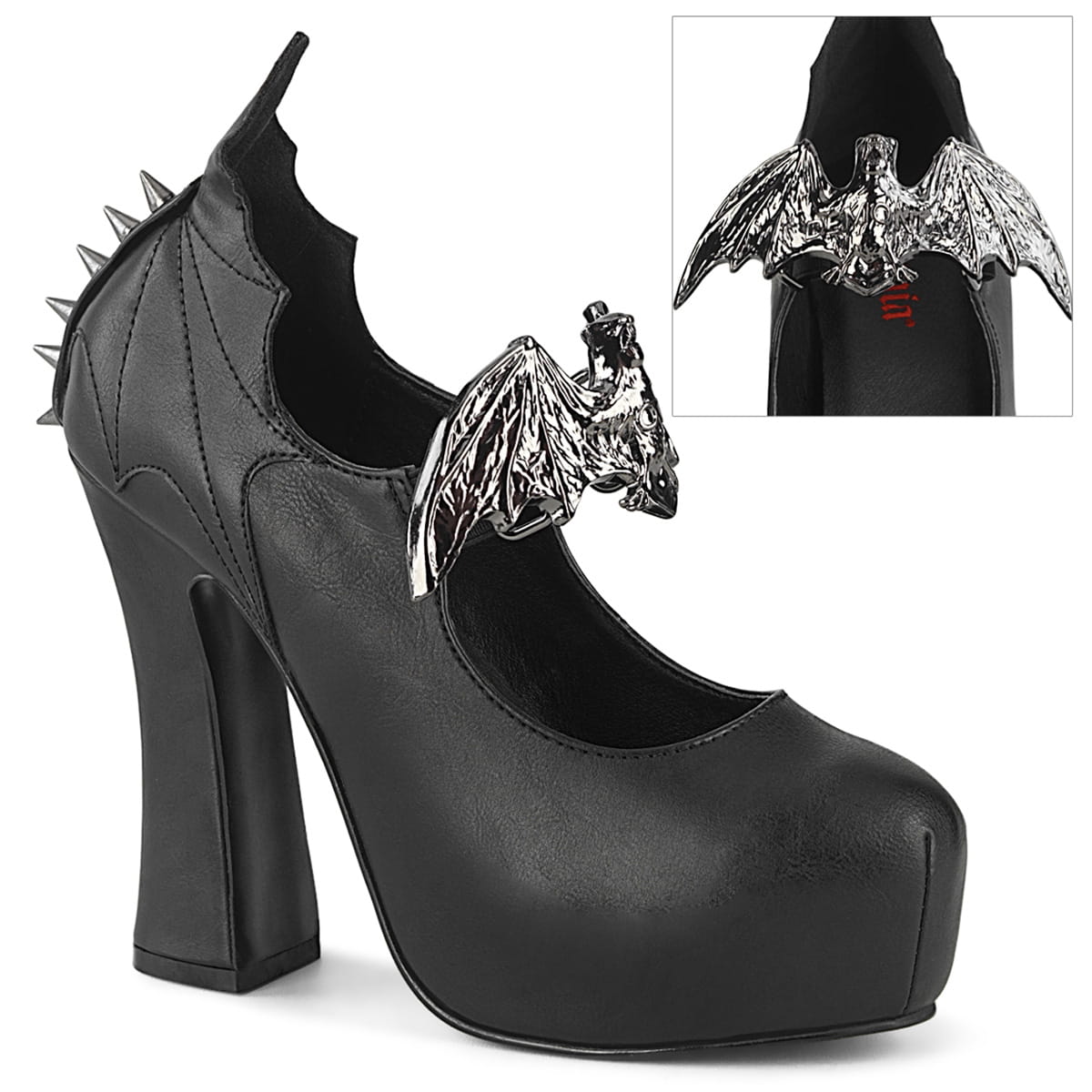 DemoniaCult DEMON-18 Damen Pumps Schwarz Matt EU 37